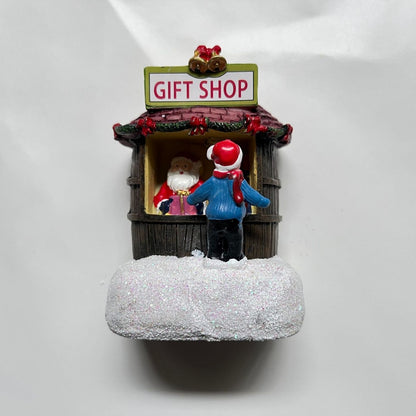 Christmas Resin Mini House Santa Shop Ornament