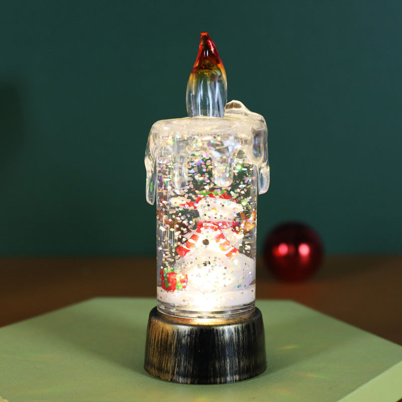 Snowfall Christmas Crystal Lamp